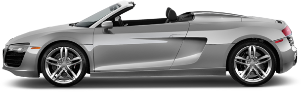 Silver Audi R8 Spyder