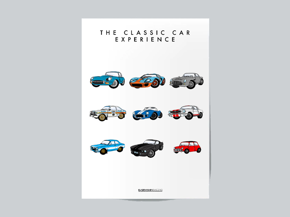The Classic Car Experience Wall Art A2 Driving Experiences Track